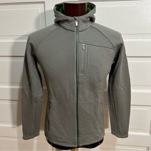 Icebreaker RealFleece 320 Kodiak Quantum Hooded Jacket Sz L Grey 100% Wool $270